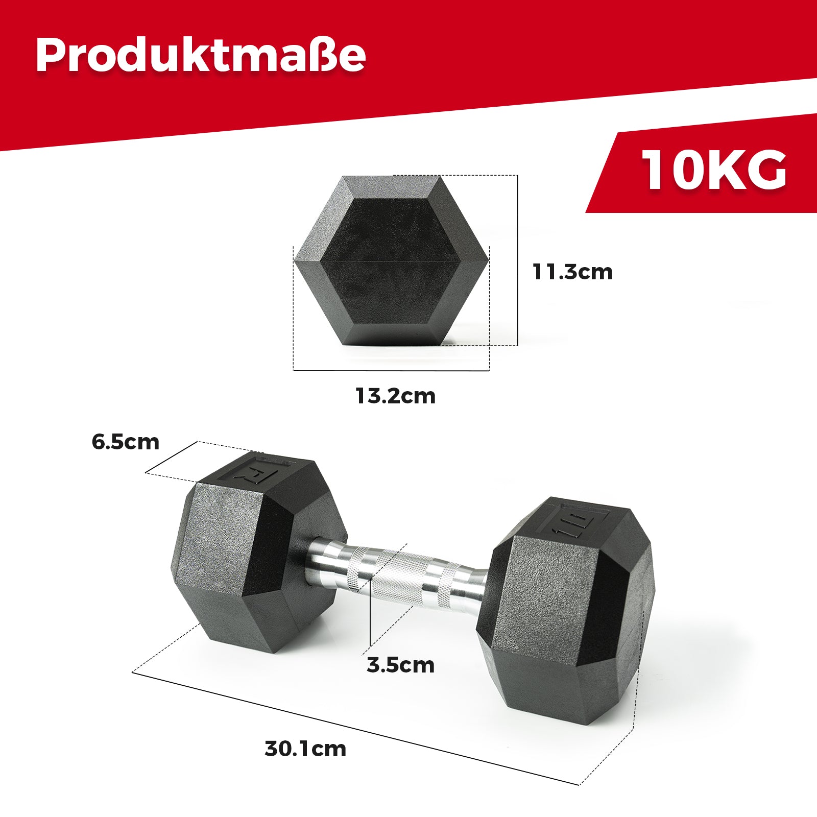 RitFit PVC Hex-Hanteln Set, Ergonomisch