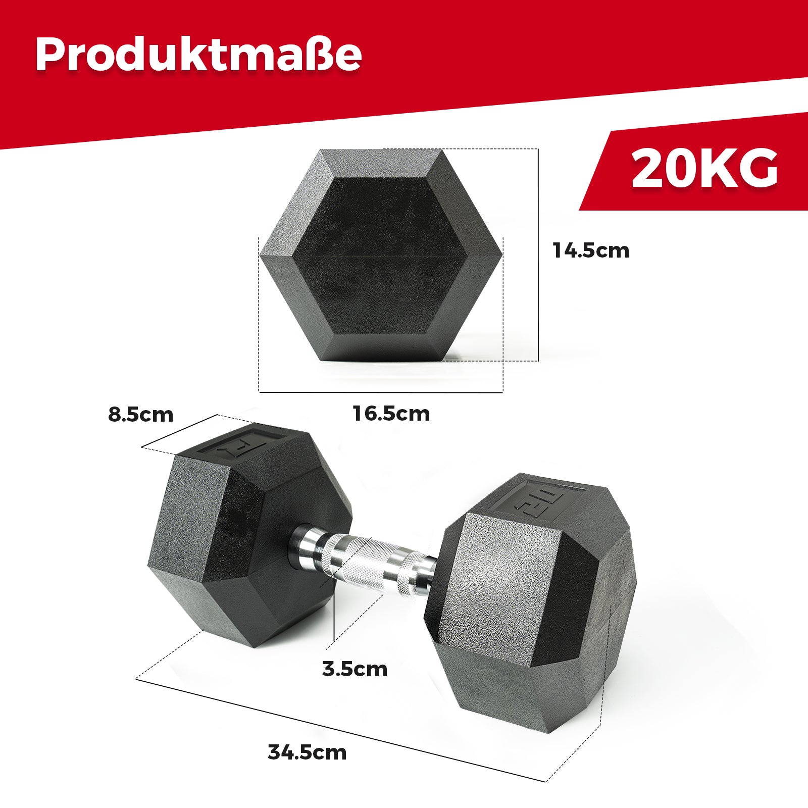 RitFit PVC Hex-Hanteln Set, Ergonomisch