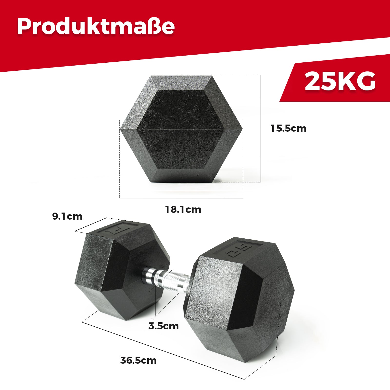 RitFit PVC Hex-Hanteln Set, Ergonomisch