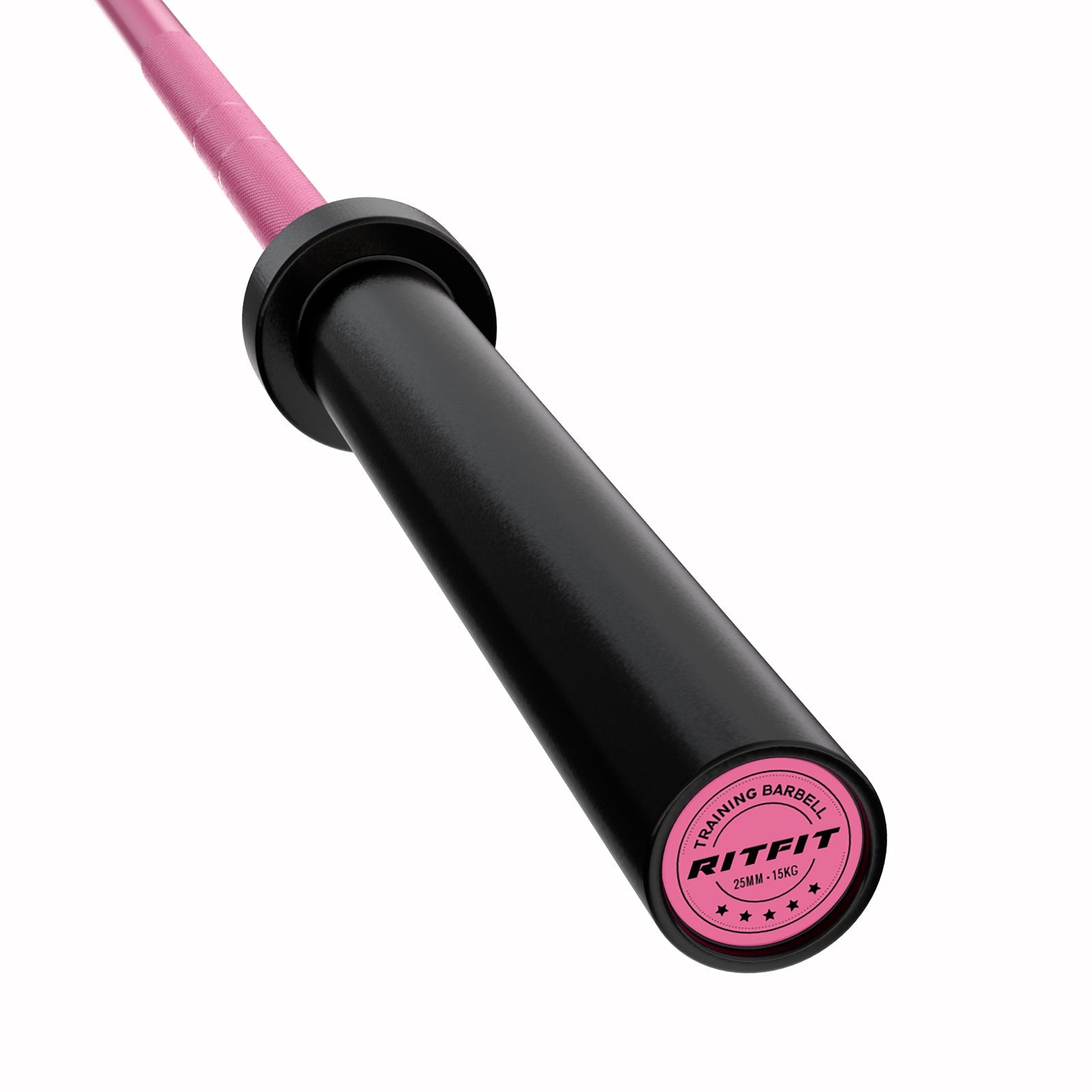 RitFit Trainings-Langhantel – Pink (15/20 kg) – Produktbild – Green / 20KG