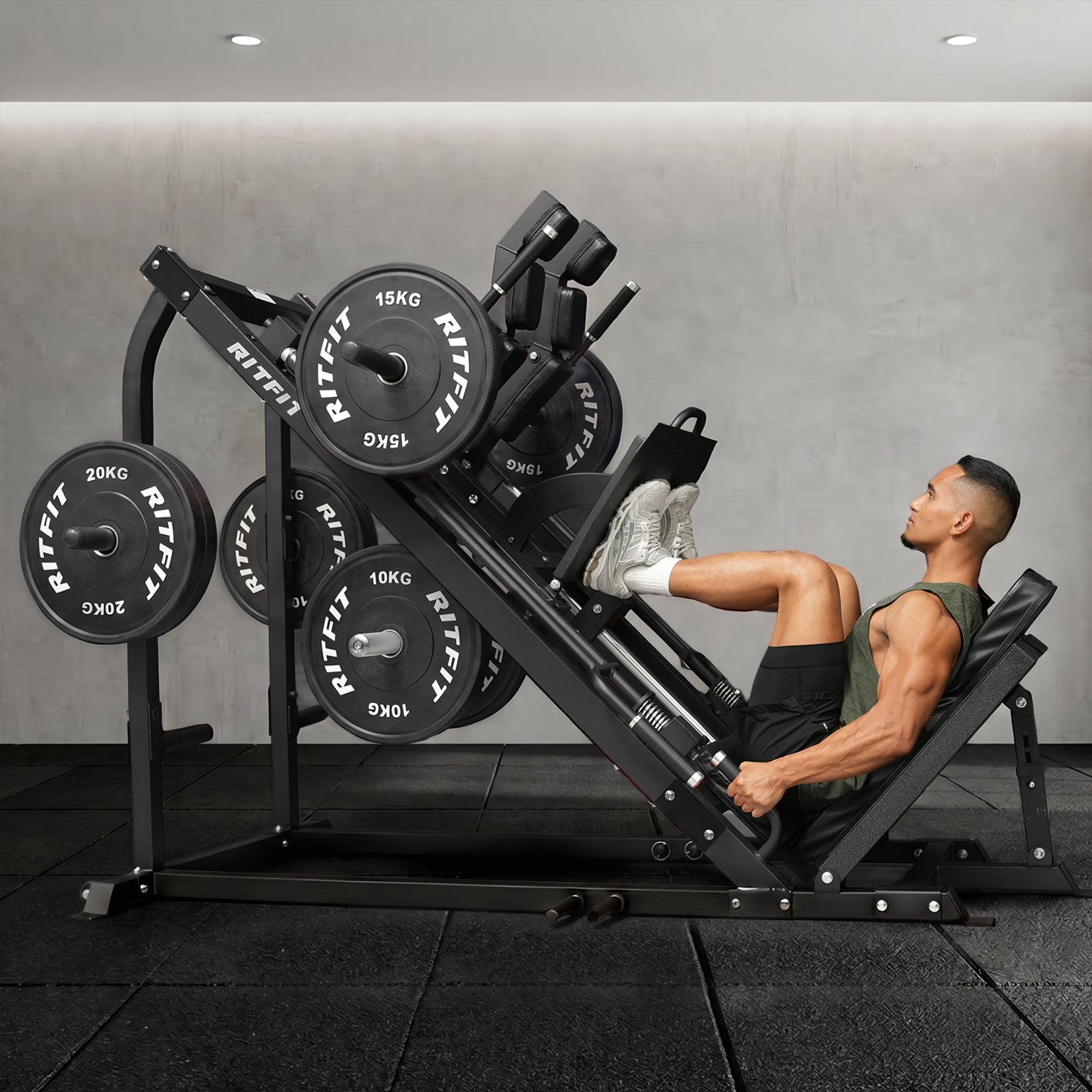 RitFit Gazelle 3-in-1 Beinpresse & Hackenschmidt Maschine Bundle