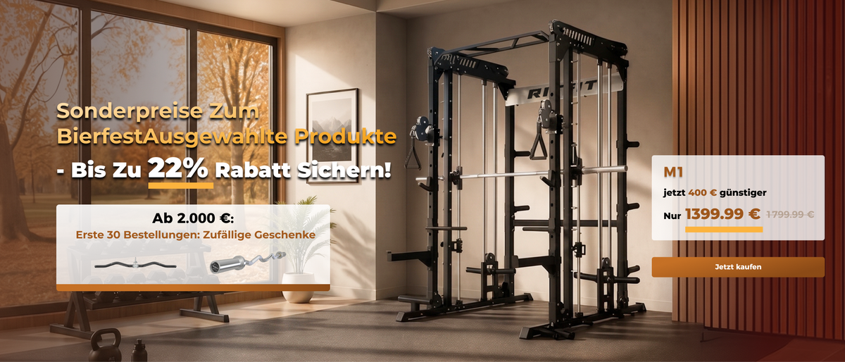 Schwarze M1 Kraftstation mit Langhantel im modernen Home Gym