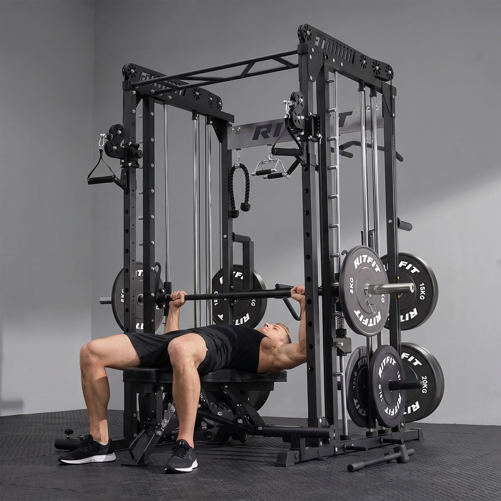 RitFit M1 Pro Smith Maschine Home Gym Komplettset