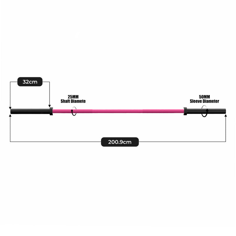 RitFit Trainings-Langhantel – Pink 15 kg