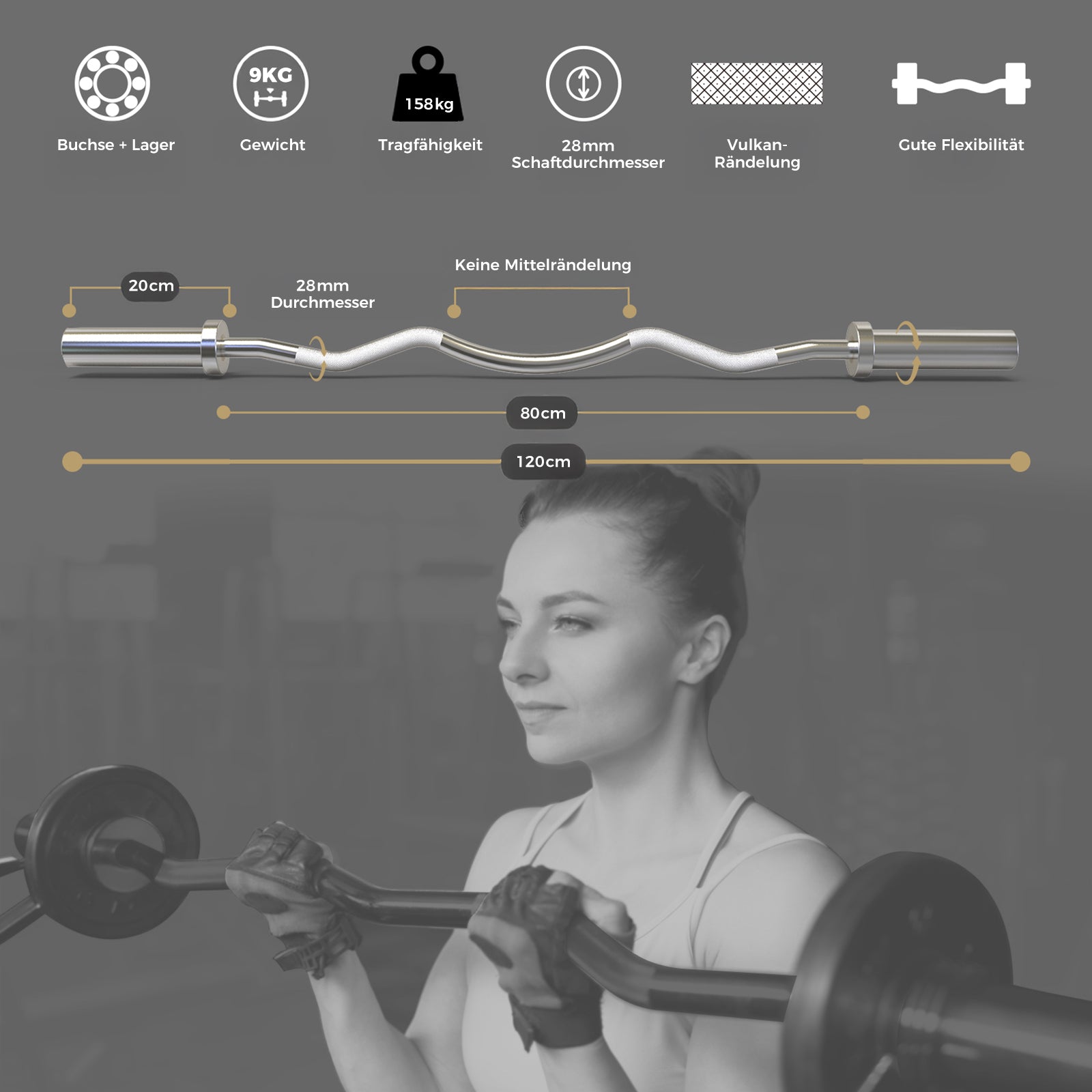 RitFit W-förmige Olympiastange